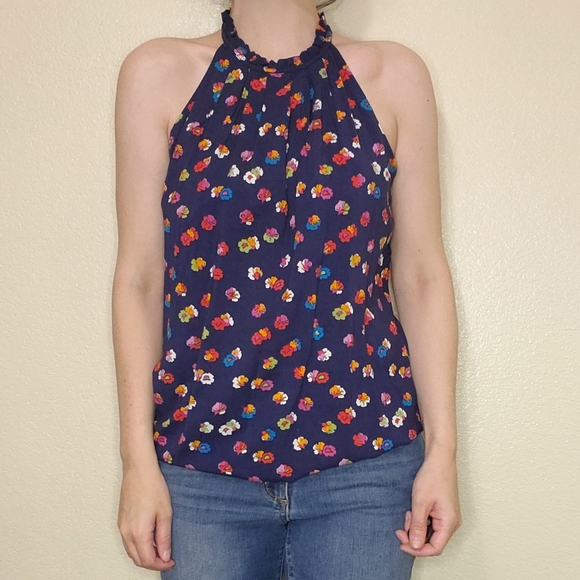 Cynthia Rowley Tops - M? Cynthia Rowley blue floral halter top